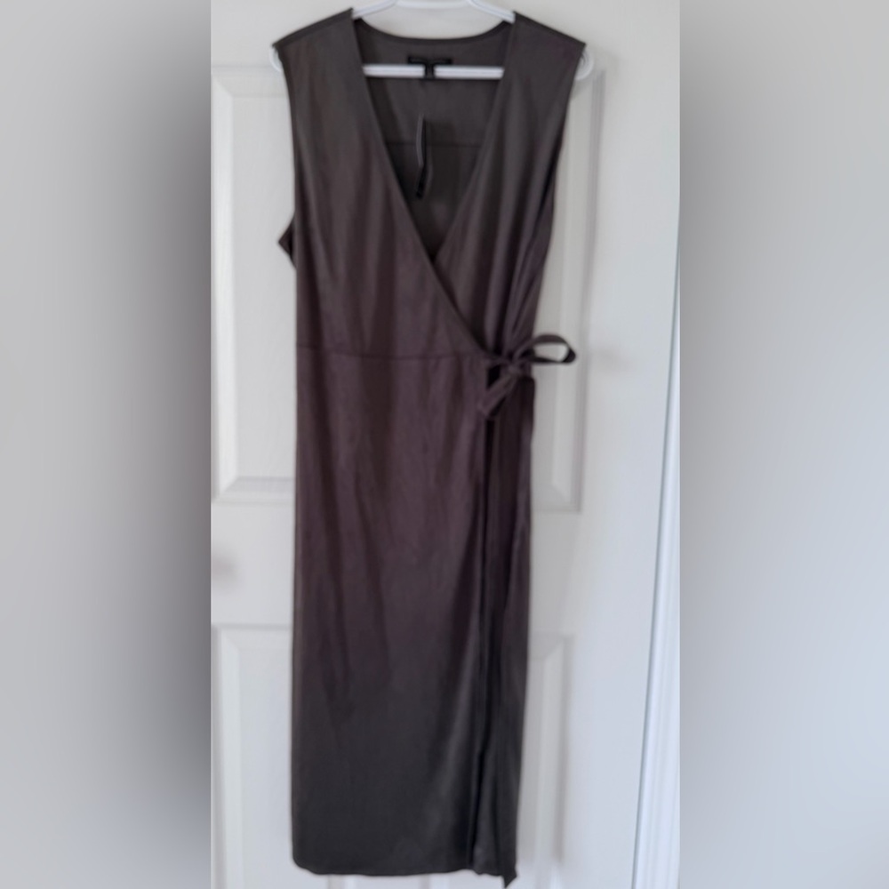 Banana Republic Suede Wrap Midi Dress - New with tag
